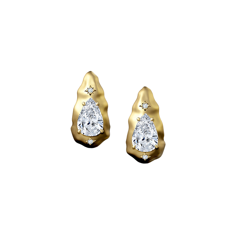 Evening Star Earrings in Diamond White