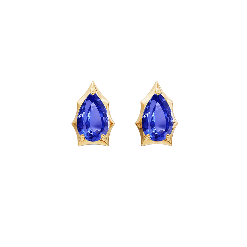 Petal & Thorn Earrings in Sapphire Blue