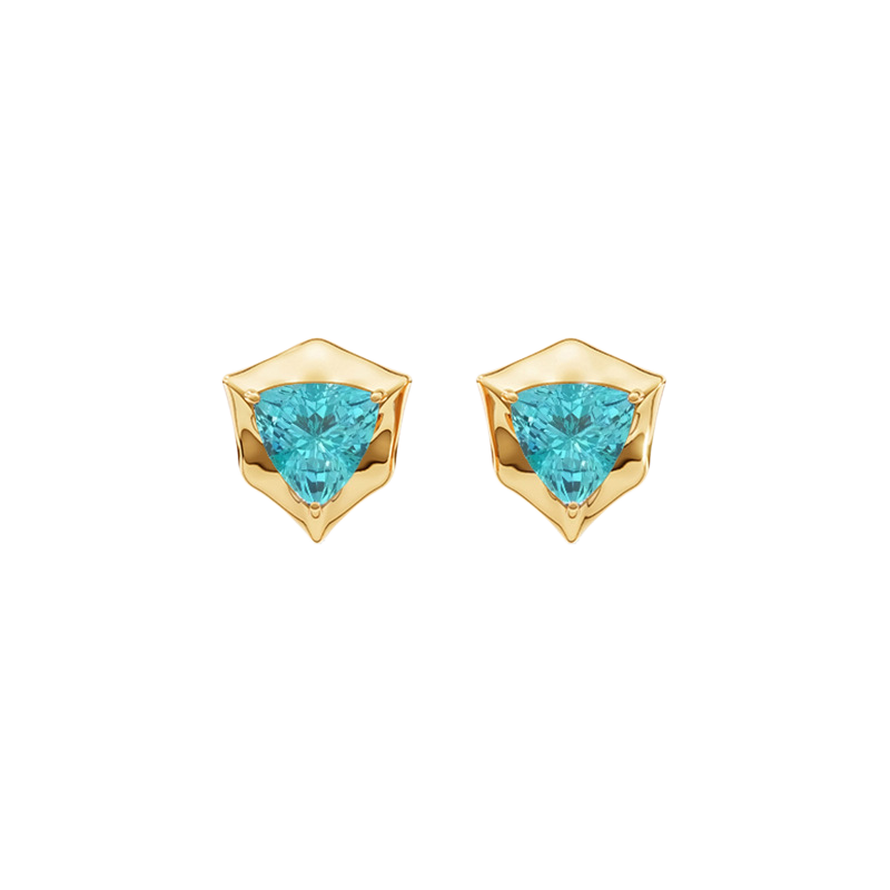 Petal & Thorn Earrings in Paraiba Blue Trillion