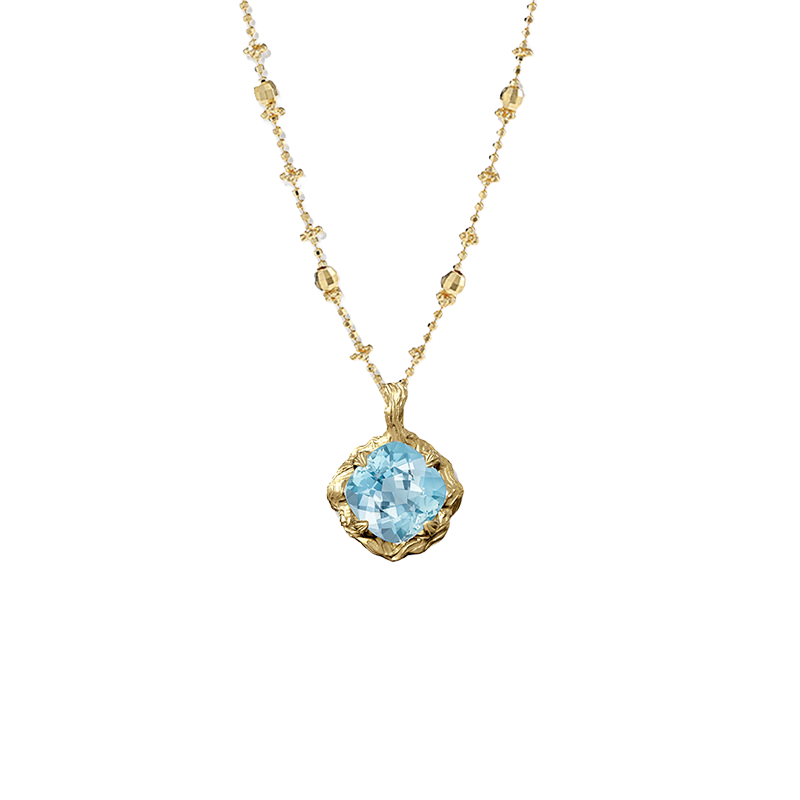 Forgotten Garden Necklace in Aqua Blue