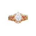 Winter Holly Ring in Diamond White