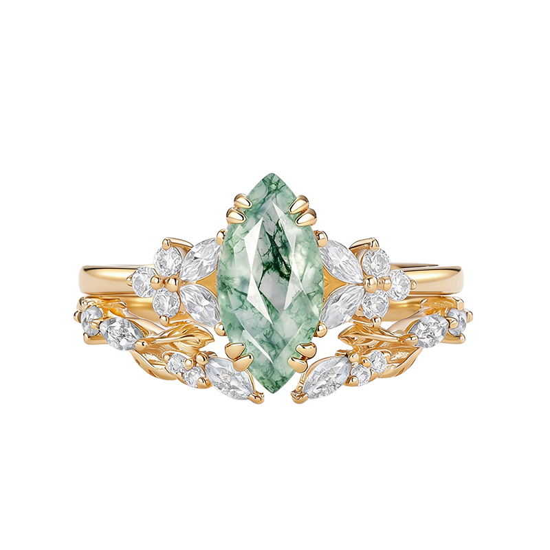 Lily Pond Ring in Moss Green