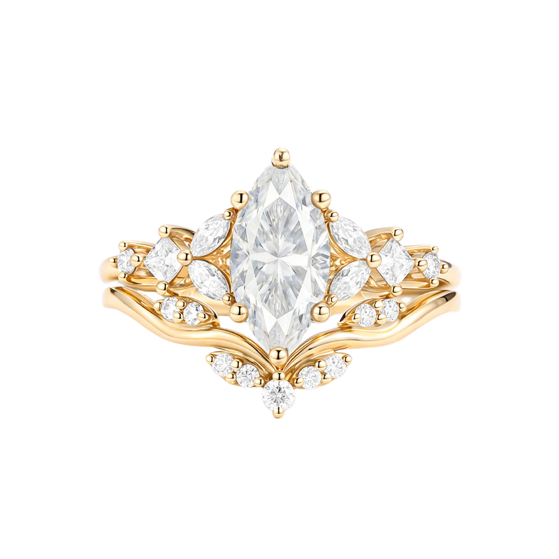 Twin Willows Ring in Diamond White