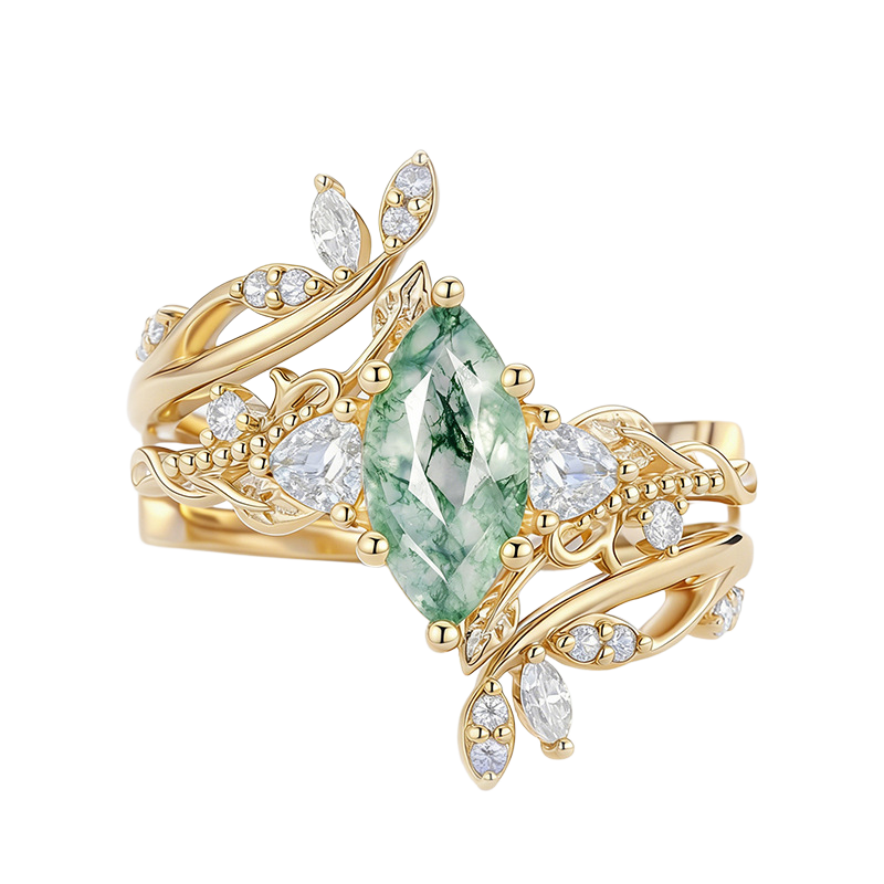 Garden of Eden Ring in Moss Green