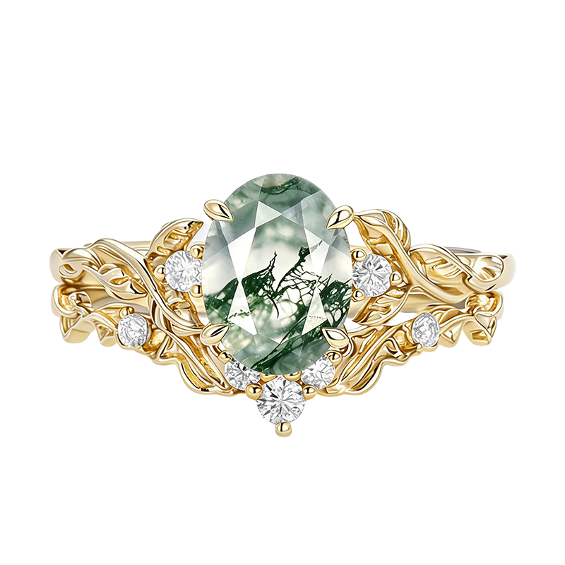 Rapunzel's Garden Ring in Moss Green