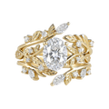 Garden Fountain Ring in Diamond White