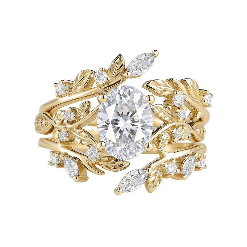 Garden Fountain Ring in Diamond White