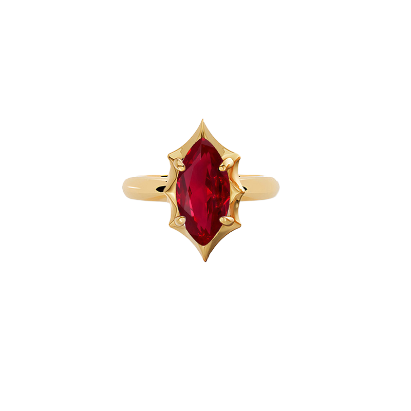 Jewel Garden Ring in Ruby Red