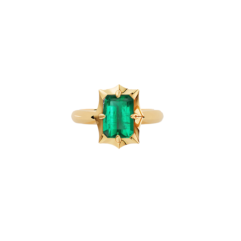 Jewel Garden Ring in Emerald Green