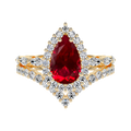 Palace Garden Ring in Ruby Red