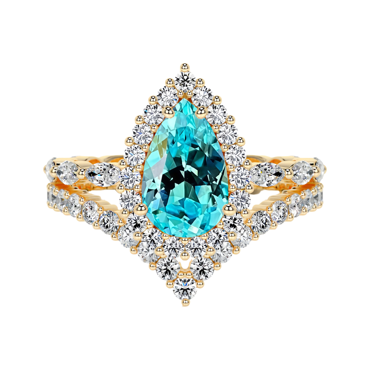 Palace Garden Ring in Paraiba Blue