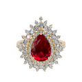 Versailles Garden Ring in Ruby Red