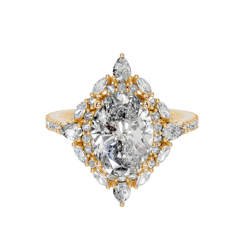 Sunlit Garden Ring in Diamond White