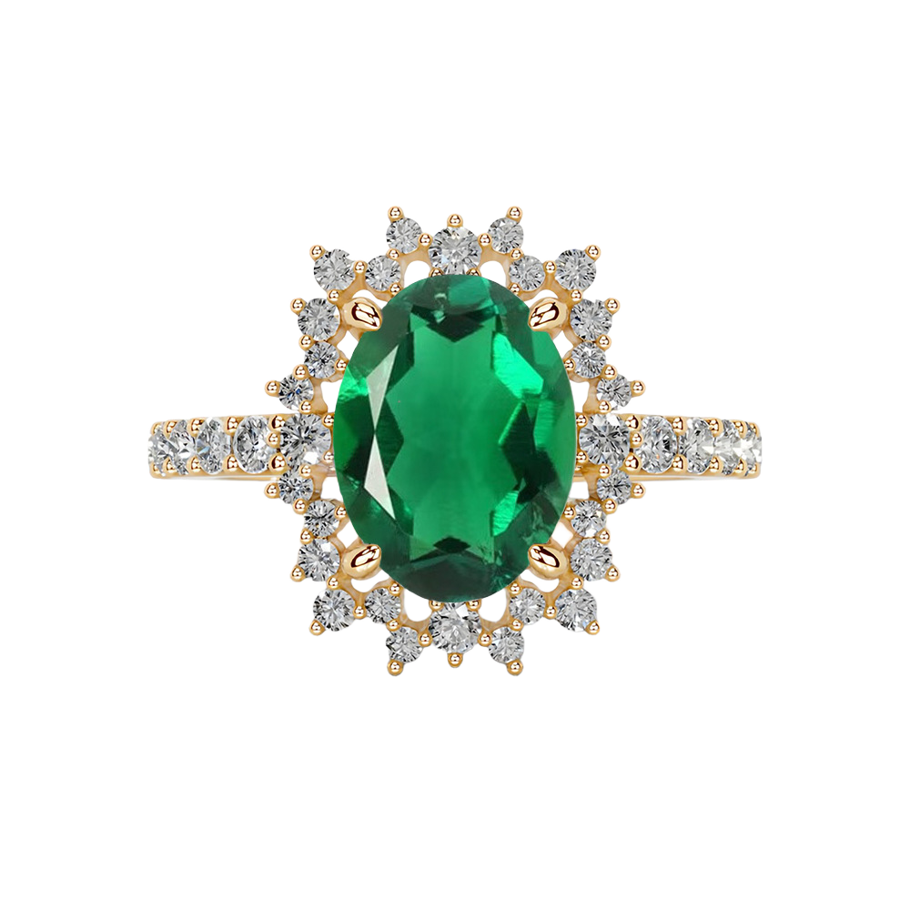 Rose Window Ring in Verdant Green