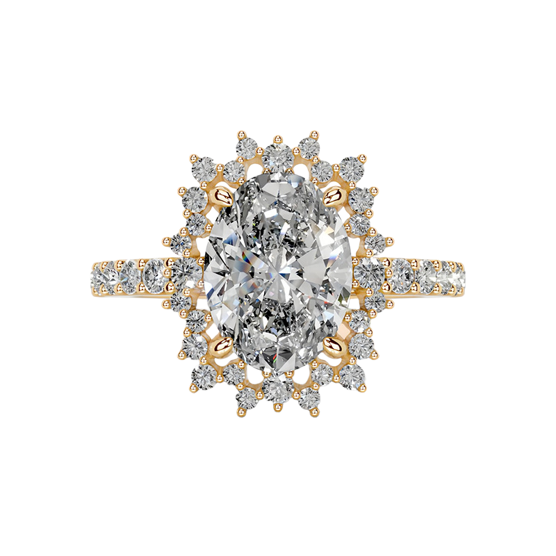 Rose Window Ring in Diamond White