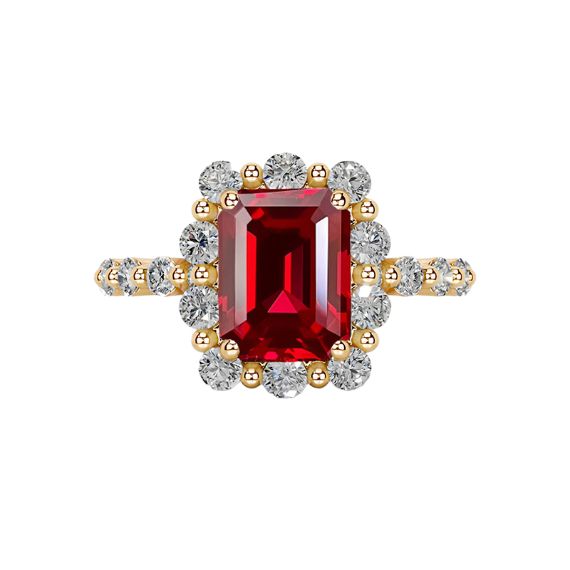 Walled Garden Ring in Ruby Red