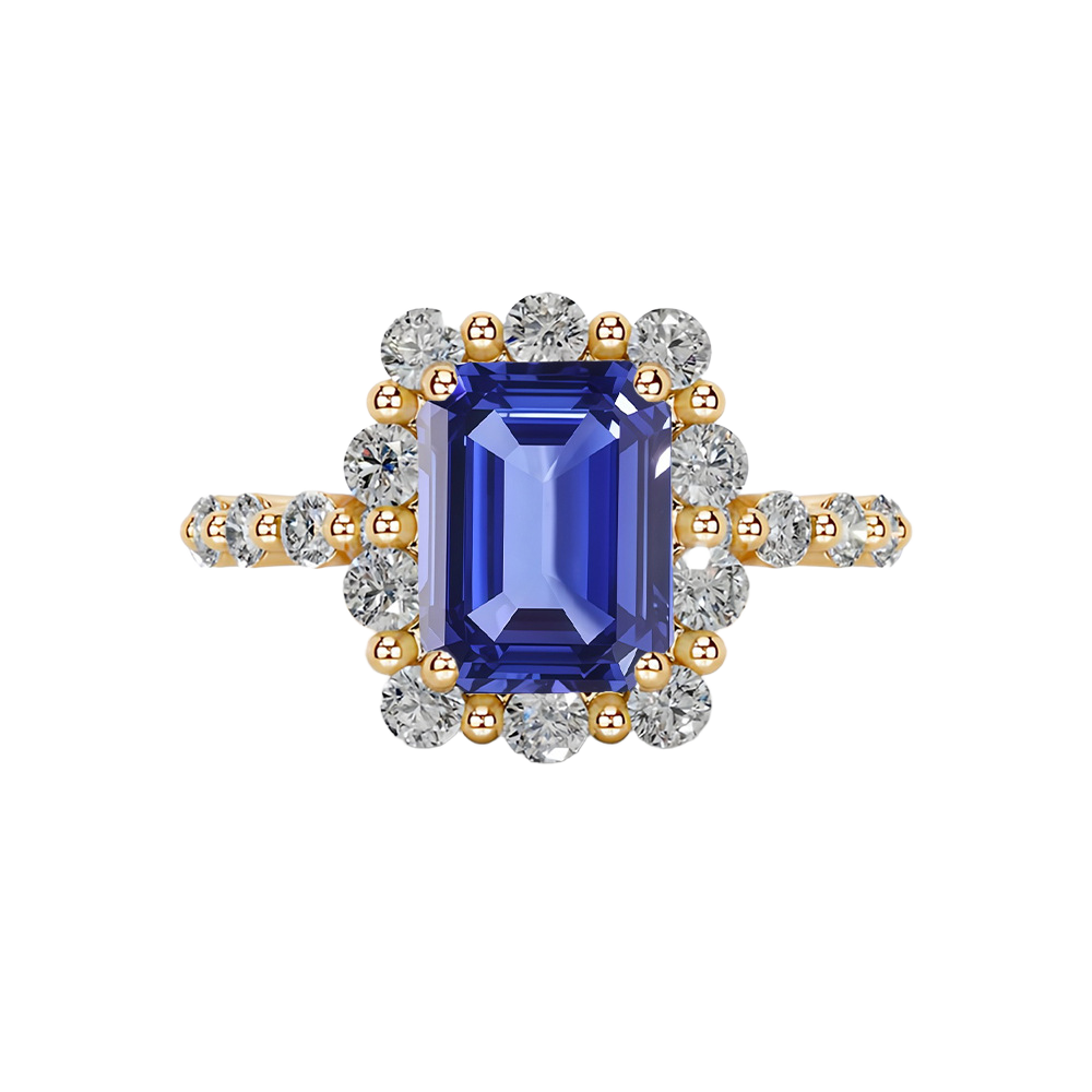 Walled Garden Ring in Sapphire Blue