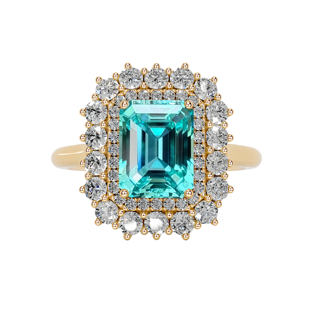 Grand Conservatory Ring in Paraiba Blue