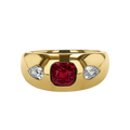 Looking-Glass Garden Ring in Ruby Red