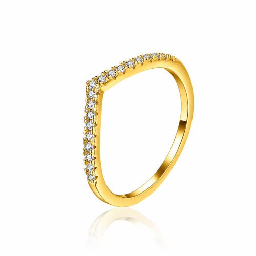 Crest Stacking Band in gold