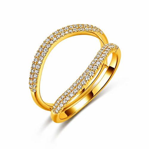 Crosscurrent Ring in gold