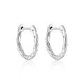 Soft Orbit Huggie Earrings in Silver
