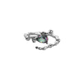 Midnight Iridescence Ring in Silver and Black