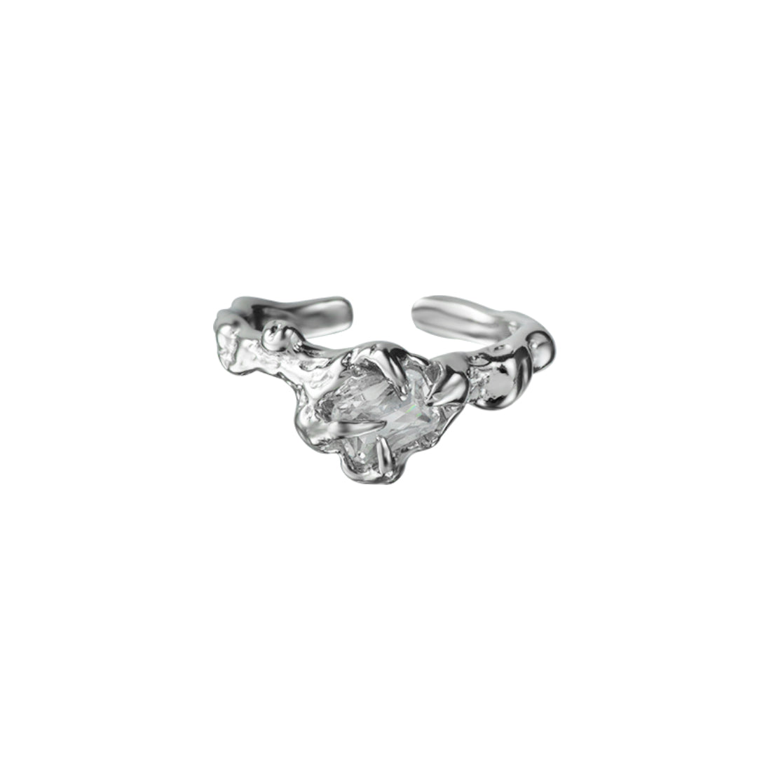 Clearwater Flow Ring in Silver and White