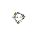 Verdant Sculpture Ring in Silver and Green