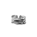 Rippled Tide Band in Silver