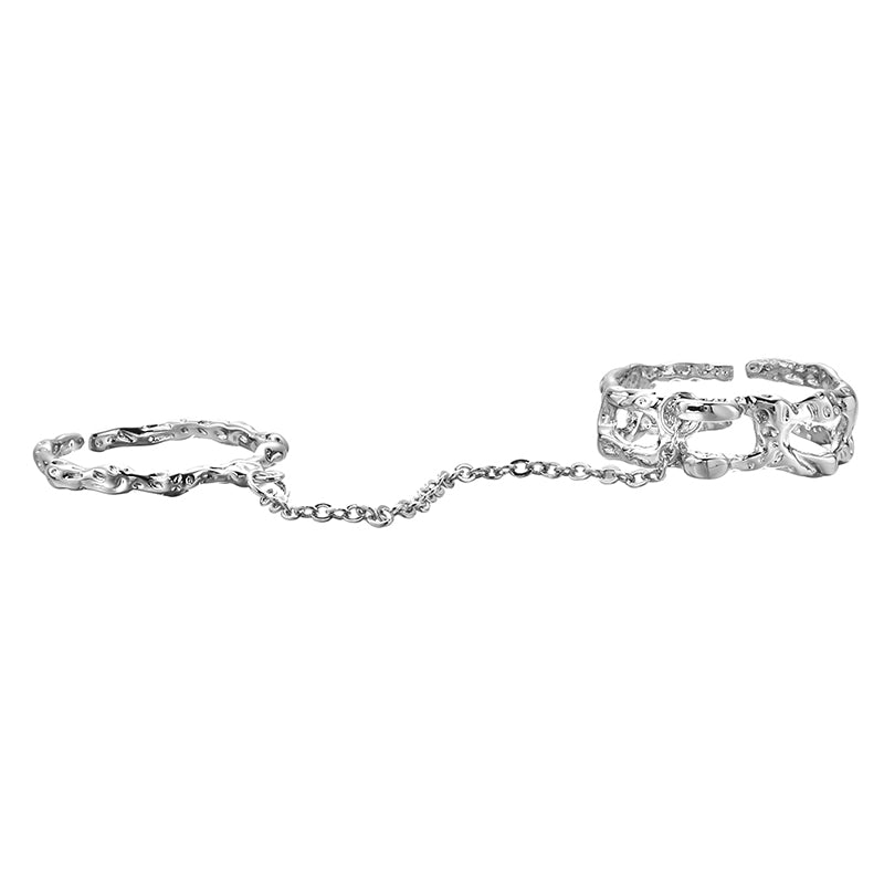 Silver Chain Link Ring in Silver