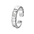 Little Star Open Ring in Silver and White