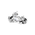 Layered Current Ring in Silver