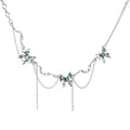 Tidal Garden Necklace in Silver and Blue